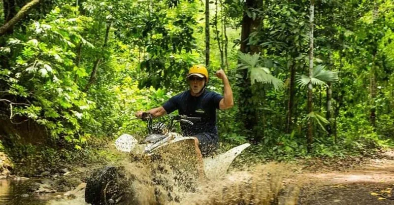 Jaco: Off-Road ATV, Zipline & Waterfall Rappelling Adventure — ATV tour in Jacó